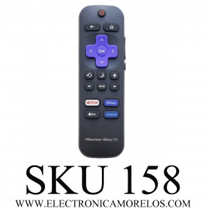 CONTROL REMOTO ORIGINAL PARA SMART TV HISENSE ROKU (( NUEVO )) / NUMERO DE PARTE 3226001265 / RC-ALIR